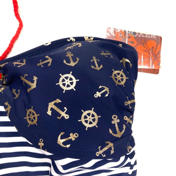 NWT Joe Boxer Women’s Nautical One Piece Swimsuit - Picture 2 of 9